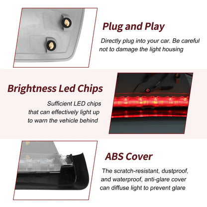 Red High Mounted LED Third Brake Light for BMW 3 Series (2012-2019)