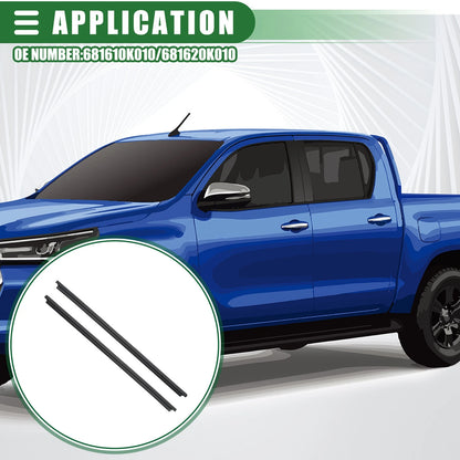 Pair Front Left Right Window Belt Weatherstrip for Toyota Hilux (2005-2014)