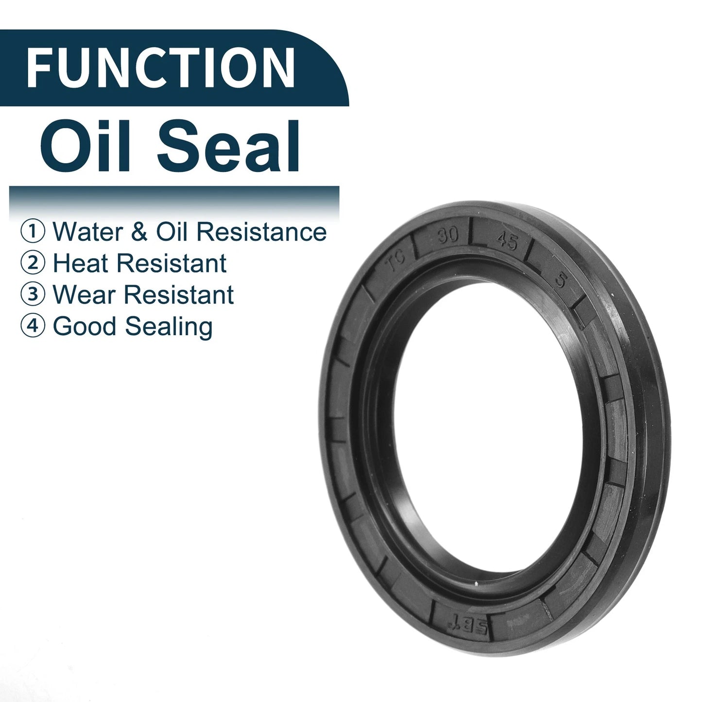 Oil Seal / 30x45x5mm 5Pcs / NBR Rubber Rotary Shaft Seal for Universal