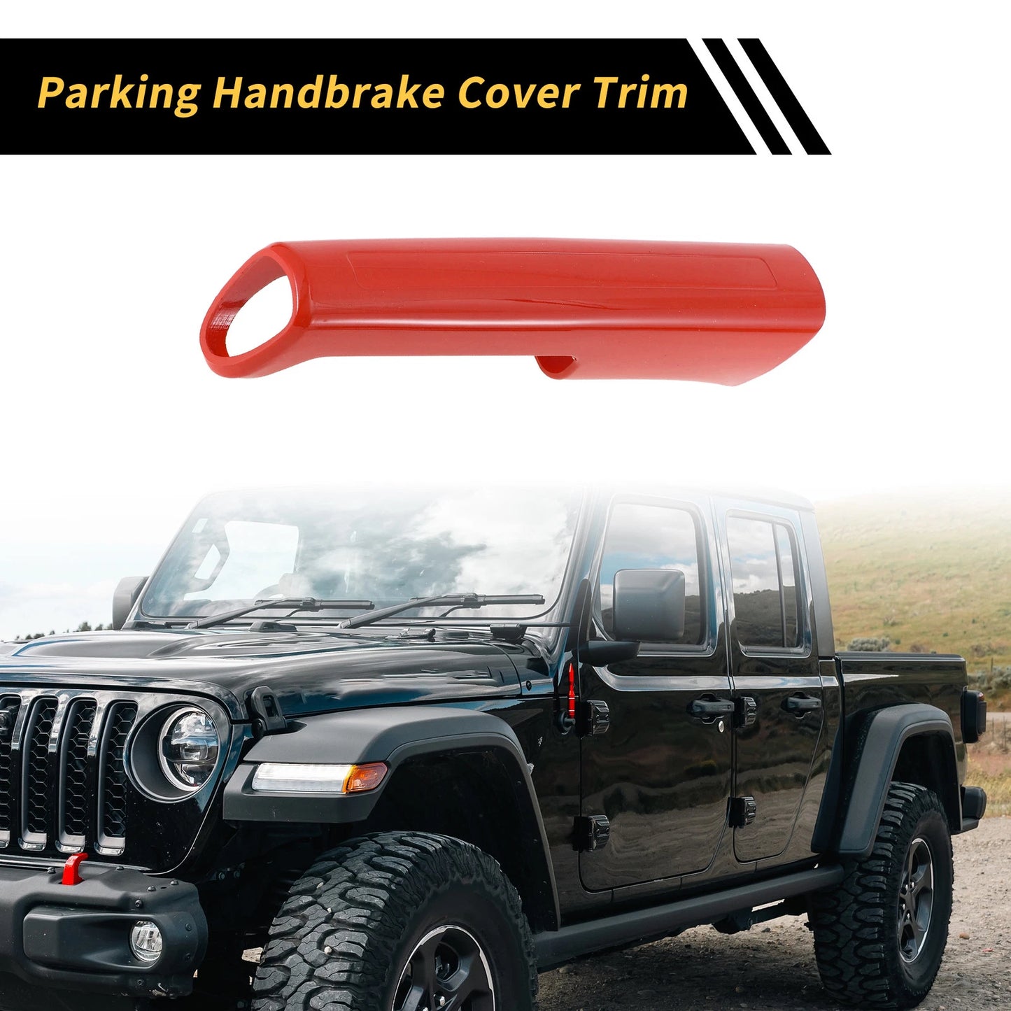 Parking Handbrake Cover Trim for Jeep Wrangler JK JKU (2011-2017) Red