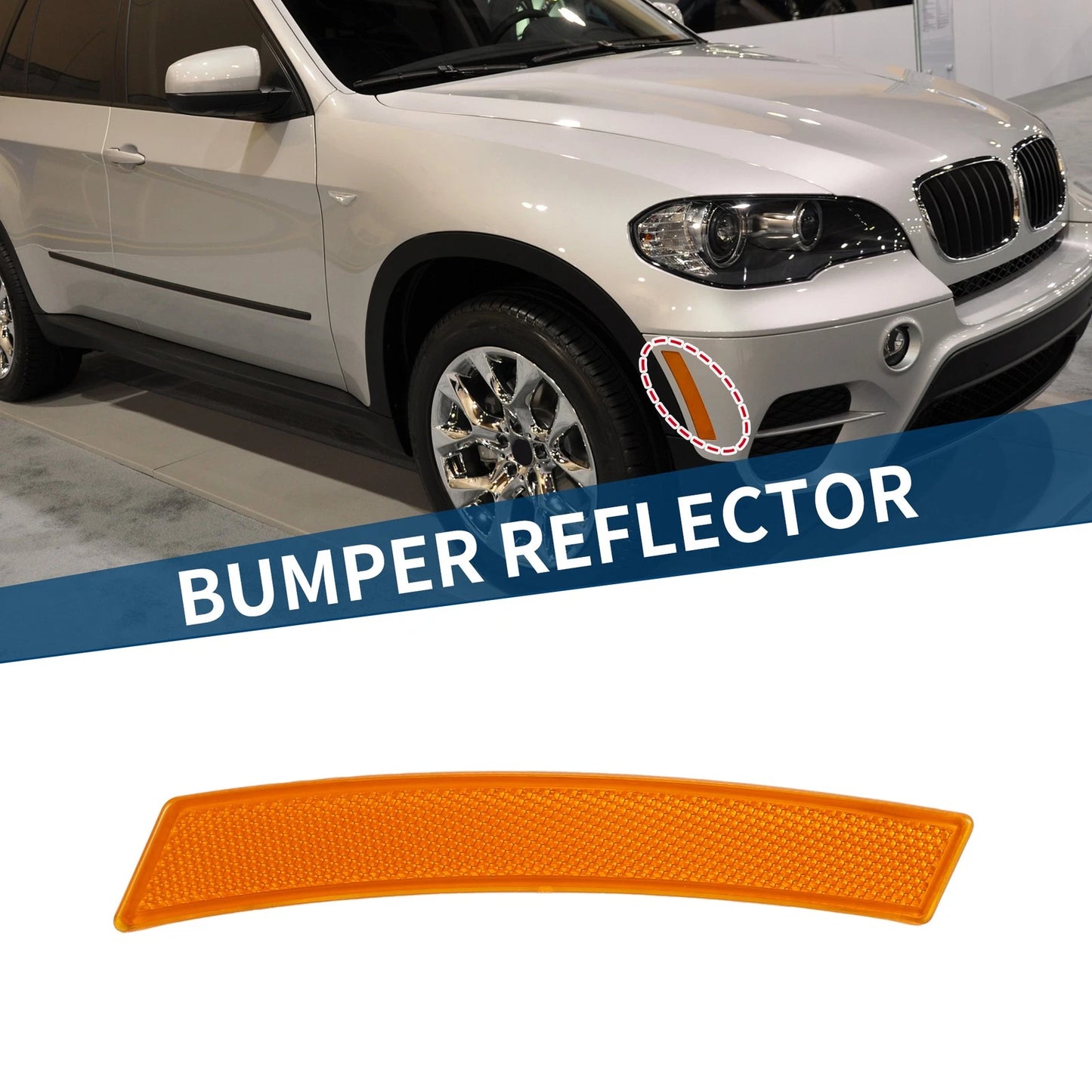 Bumper Reflector for BMW X3 E83 2007-2010 USA Models 1 Pcs Front Right