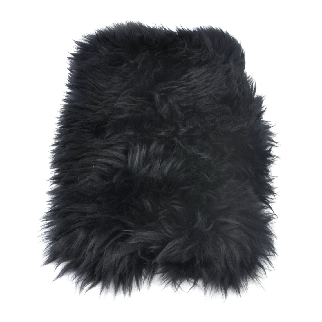 Black Sheepskin Center Console Armrest Cover for Car