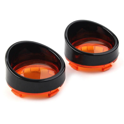 2 x Turn Signal Light with Orange Lens for Harley Davidson Softail