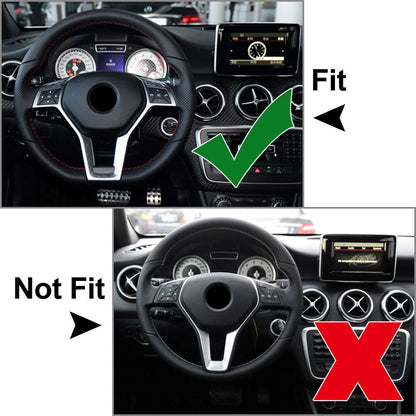 Black Steering Wheel Trim Cover for Mercedes Benz CLA/SLK/E/C/GLA-Class (2013-2023)