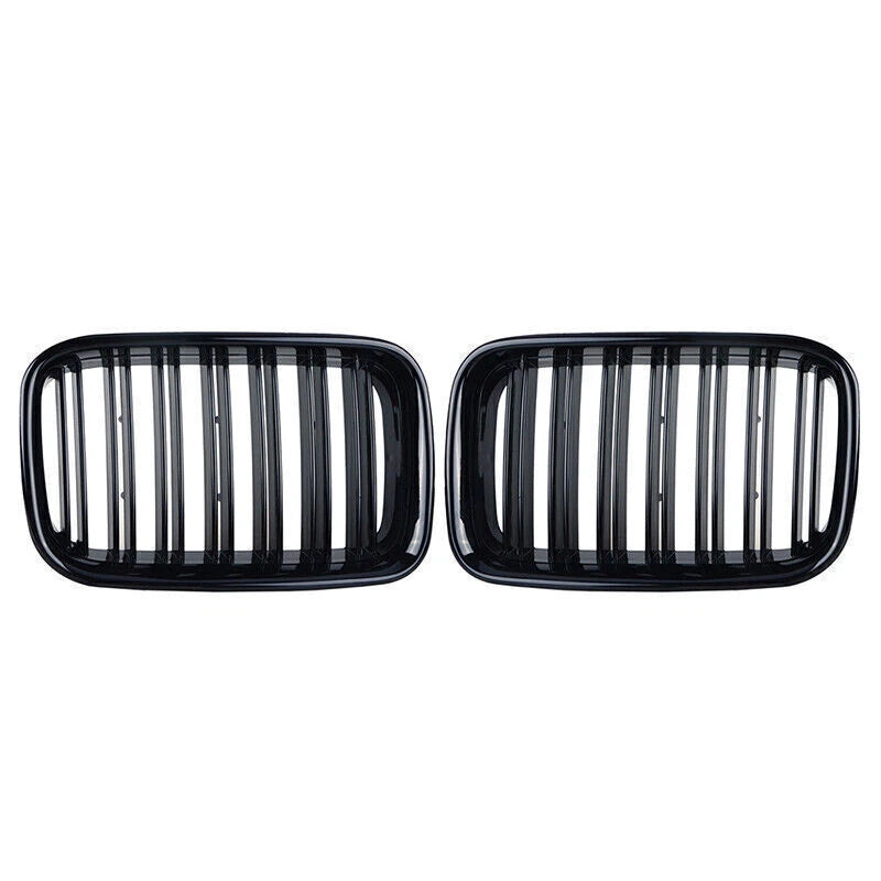 Gloss Black Front Kidney Grilles for BMW E36 3 Series Sedan (1992-1996)