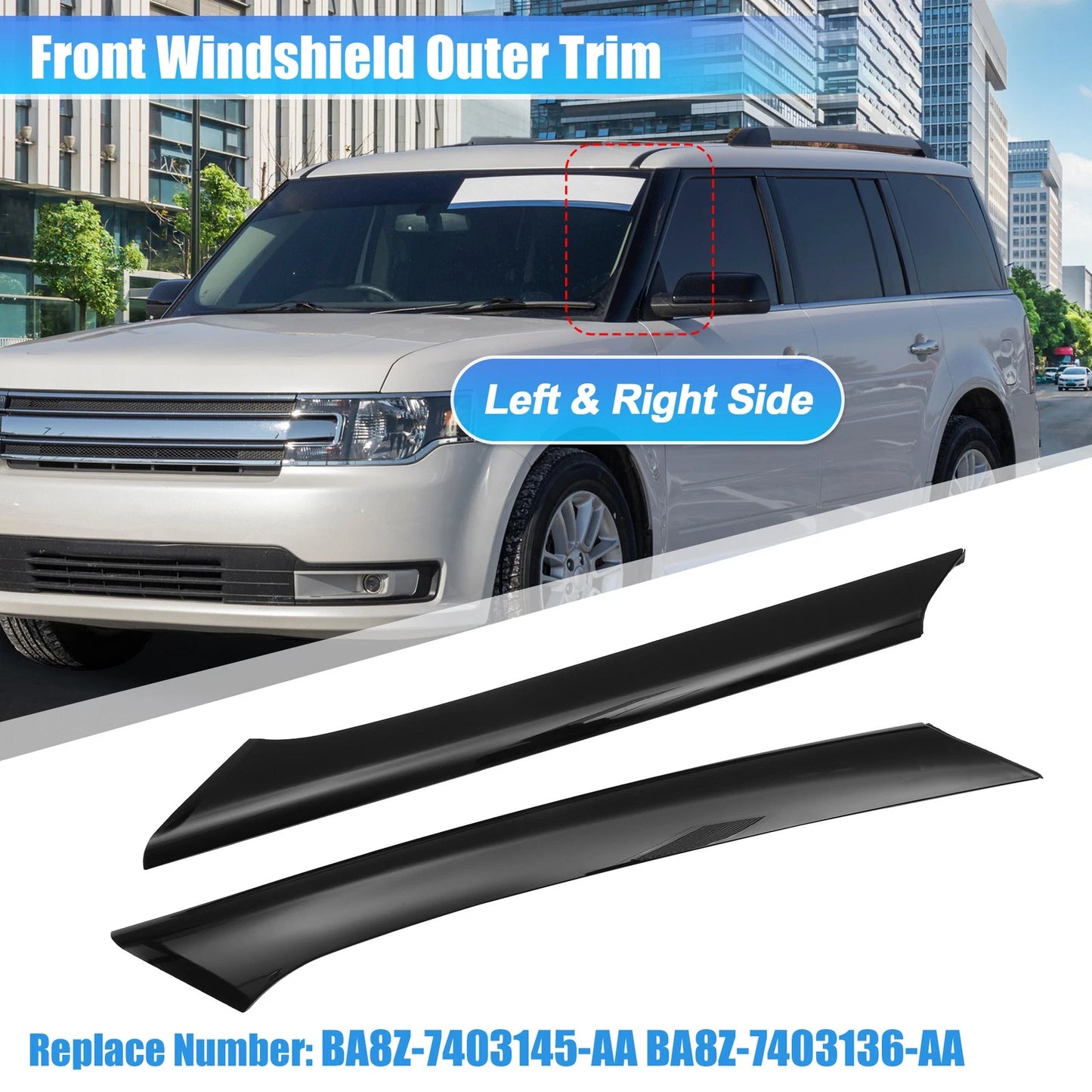 Windshield A-Pillar Trim Panels  Left Right for Ford Flex (2009-2019)