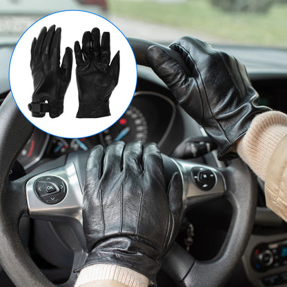Glove / XL / Motorbike Breathable Full Finger Sheepskin Outdoor Gloves Black 1 Pair