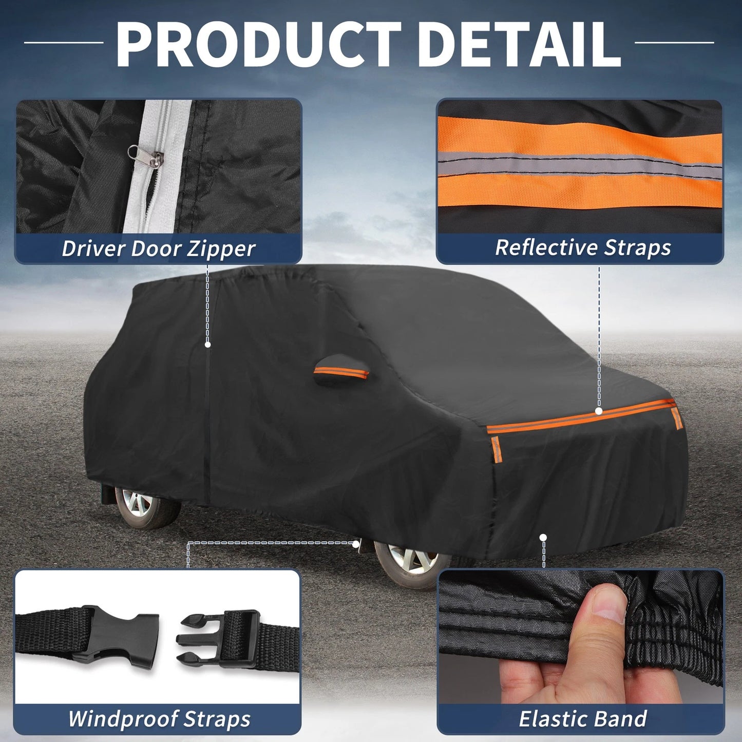 Waterproof Aluminum Film Cotton Car Cover for Toyota Alphard (2015-2023)