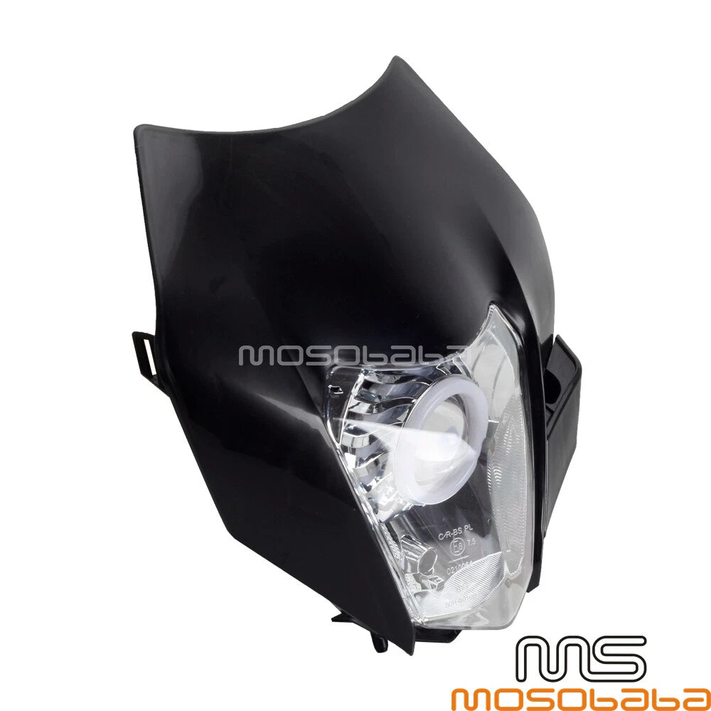 Off Road Black E8 LED Headlight Projector for KTM EXC-F XCW Six Days (2017-2023)
