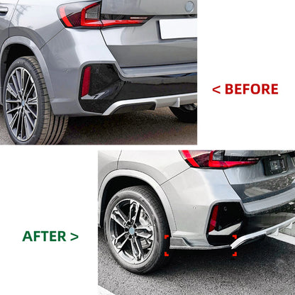 Rear Bumper Side Corner Cover Trim for BMW X1 iX1 (2023-2024) Gloss Black
