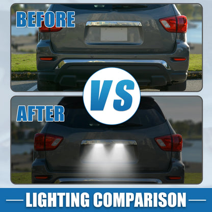 White LED License Plate Light Assembly  for Mazda