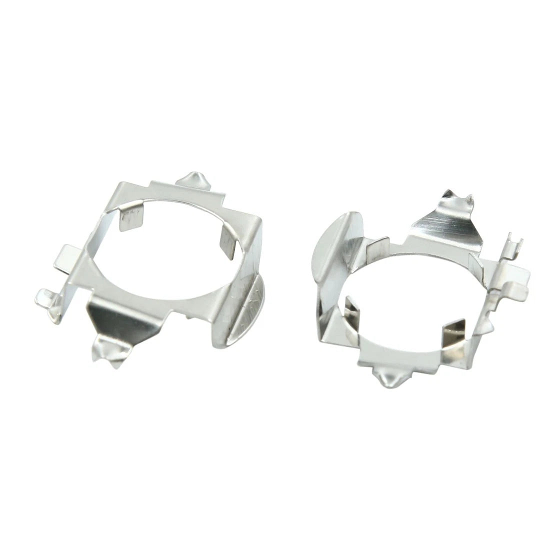 2 x Silver Tone Metal H7 Headlight Holders for Mercedes-Benz B-Class (2012-2019)