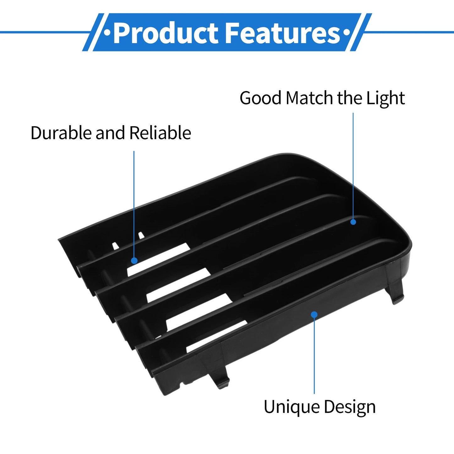 Front Left & Right Fog Light Grills for Toyota Prius (2004-2009)