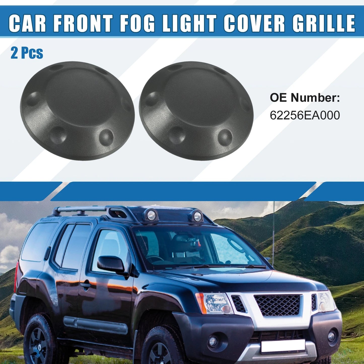 Front Fog Light Grille Cover Trim for Nissan Xterra (2005-2015)