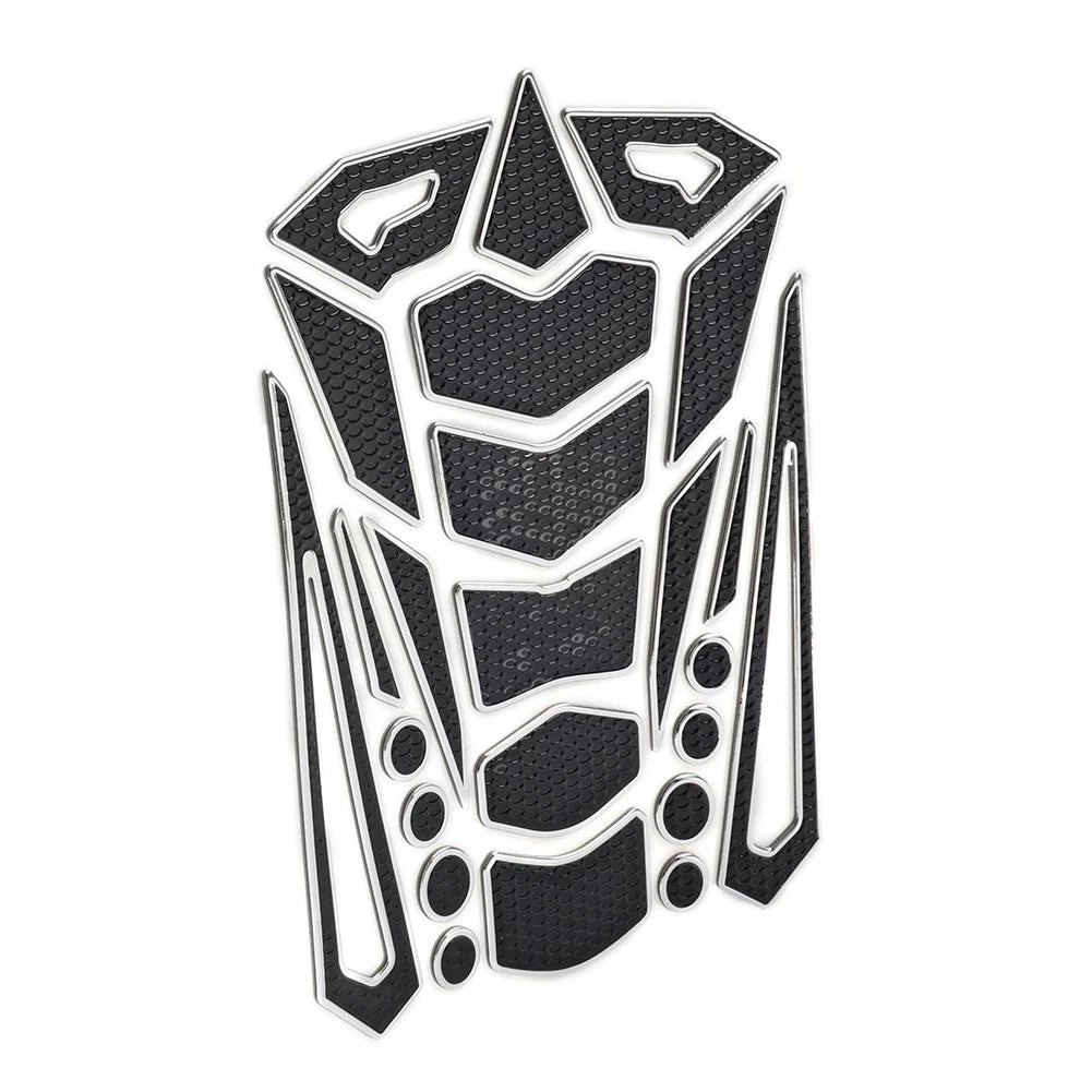 Silver Motorcycle Oil Fuel Tank Pad Cover Guard Protector Decal Sticker