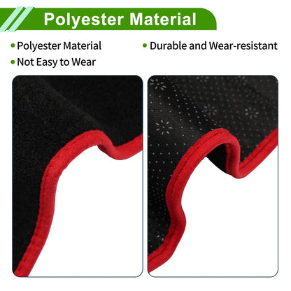 Dashboard Cover for Toyota Mark X 120 Series 2004-2009 Black Red Polyester