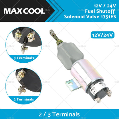 12V 24V Fuel Shut Off Solenoid Valve for Car (1751ES)