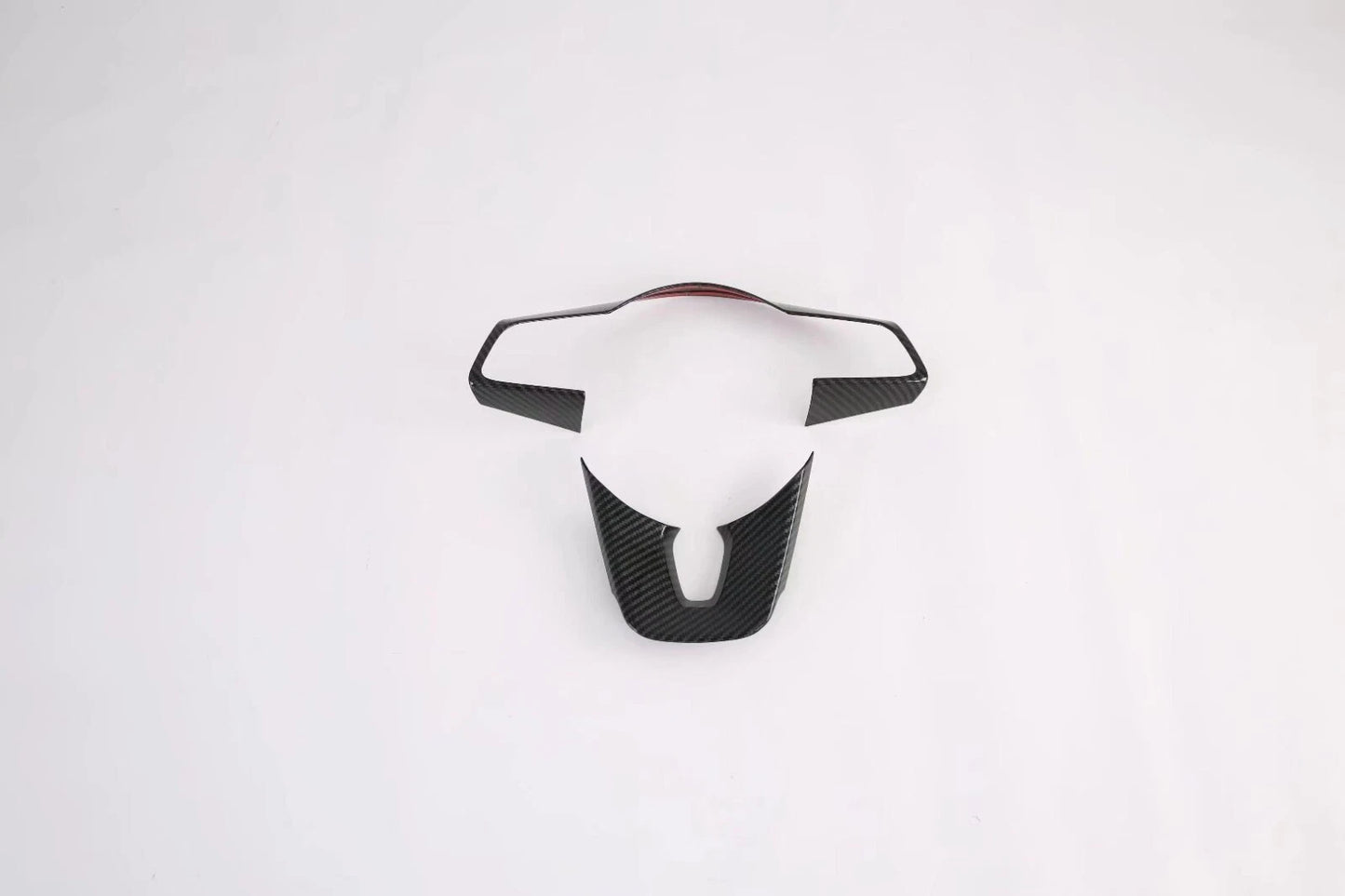 Fiber Steering Wheel Lid Set Full Cover Trim for 2019-2021 Kia Forte K3 2 x pcs