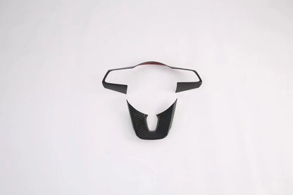 Fiber Steering Wheel Lid Set Full Cover Trim for 2019-2021 Kia Forte K3 2 x pcs