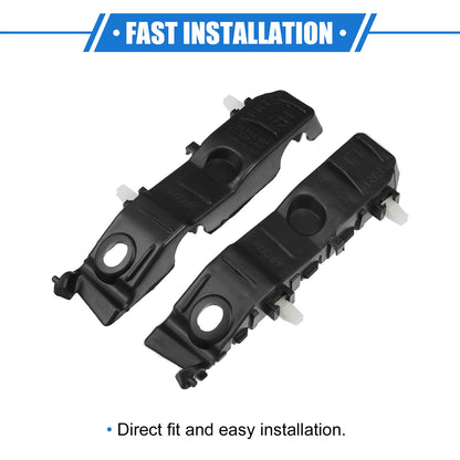 Front Bumper Brackets for Kia Forte (2010-2013) - Black Cover
