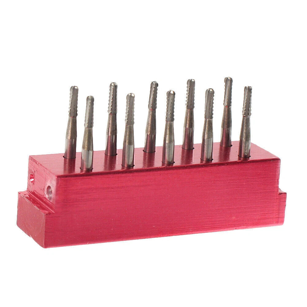 Dental Tungsten Steel Tooth Drills for High Speed Handpiece - 10 pcs