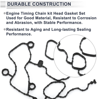 Timing Cover Gasket for Chrysler/Dodge 3.6L V6 Engine 1 Set