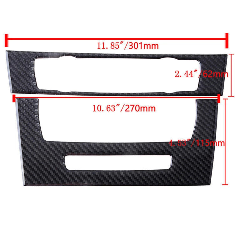 Carbon Fiber CD Panel Cover Trim Set for BMW 3 Series E90 E92 (2005-2012)