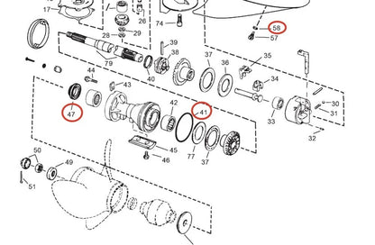 Lower Unit Oil Seal Kit for Evinrude Johnson 60-90HP V6 Models