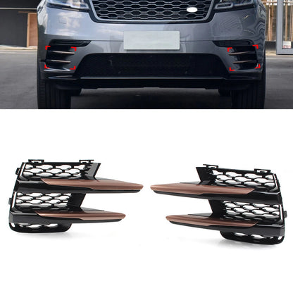Front Bumper Fog Lamp Grille Covers for Land Rover Range Rover Velar (18-21)