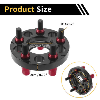 2 x 5x112mm Wheel Spacers 66.56mm M14x1.25 for BMW Z4 G29 (2019-2023)