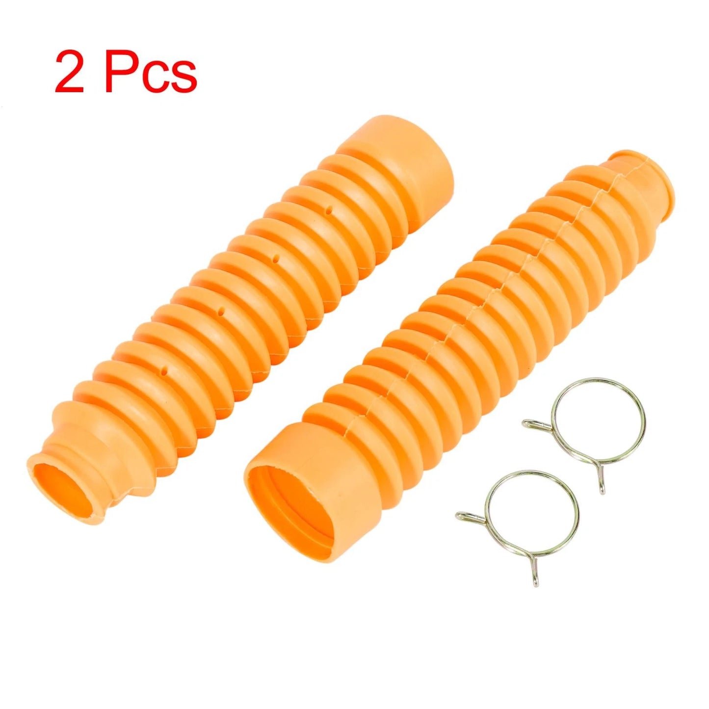 2 x Orange Shock Absorbers Boot Dust Cover for Motorcycle