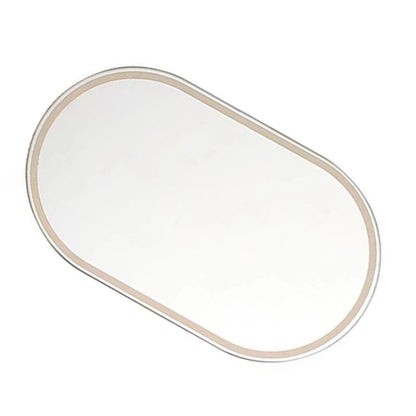 Stainless Steel Oval Universal Car Sun Visor Makeup Mirror