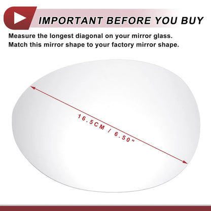 Heated Left Driver Side Mirror Glass Replace for BMW Mini Cooper (2014-2020)