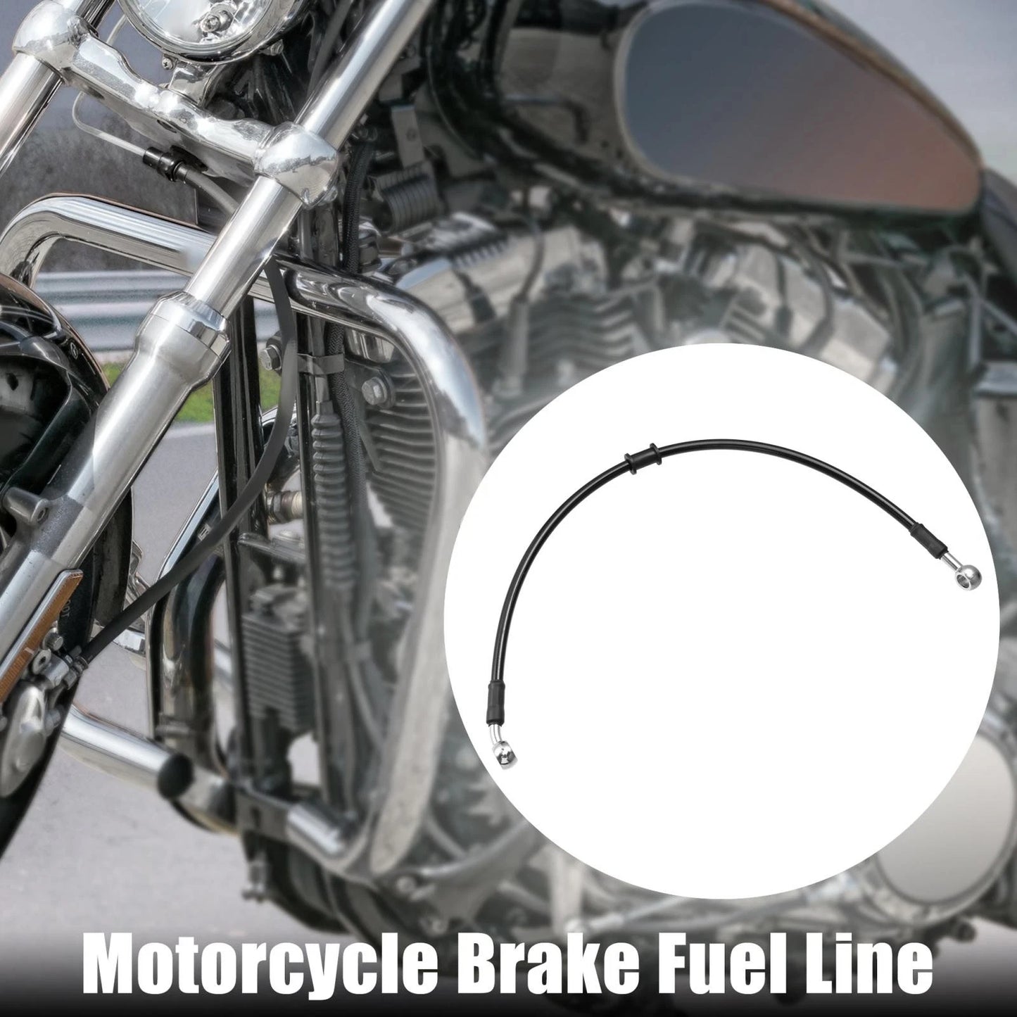 50cm / 10mm / Motorcycle Braided Brake Clutch Hoses Black for Make Model