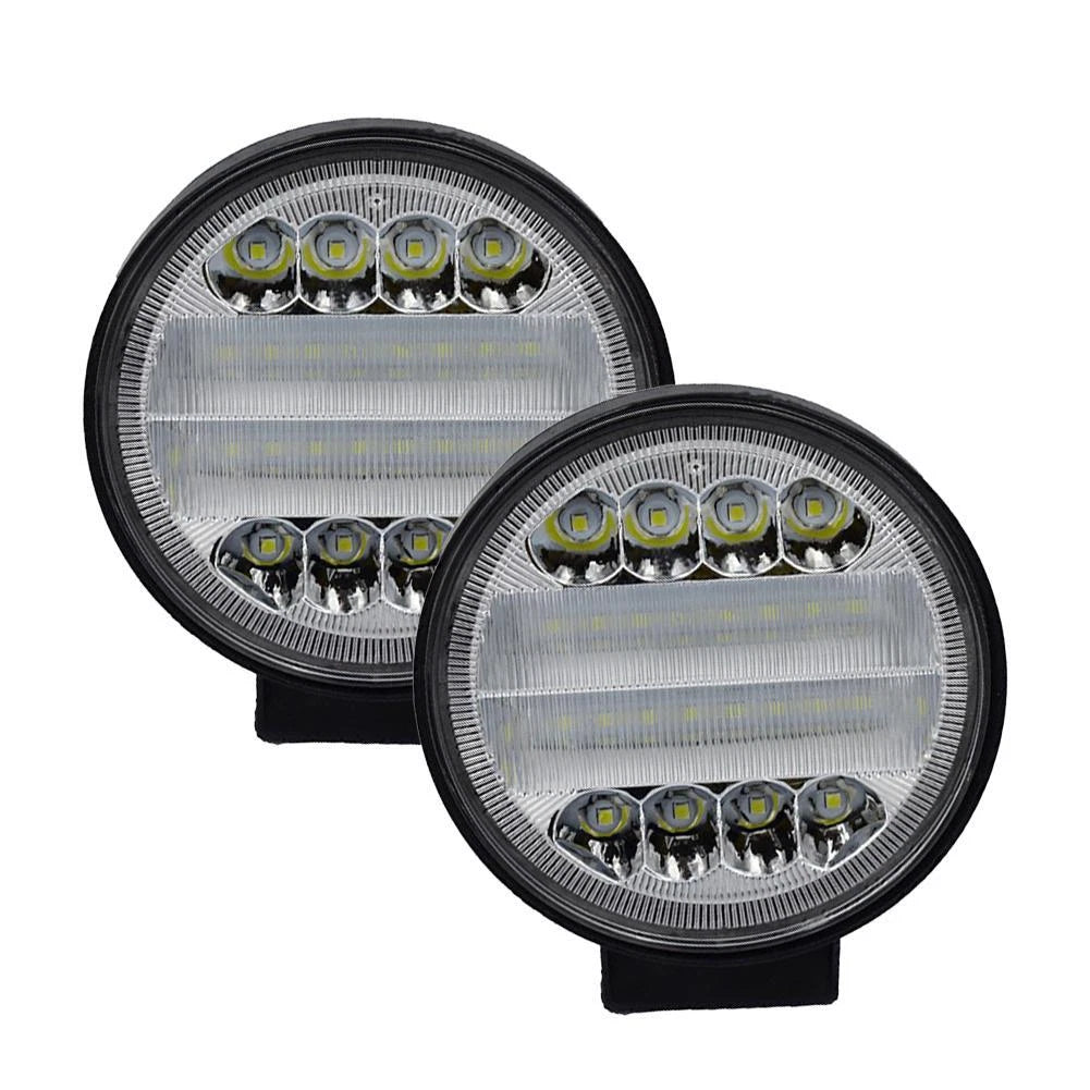 24 LED Round Spot Lights for Car Truck Off-road SUV