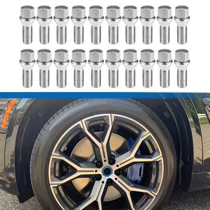 M14 x 1.50 Car Wheel Bolts (20 Pcs) for BMW 7 Series (2002-2008) Metal