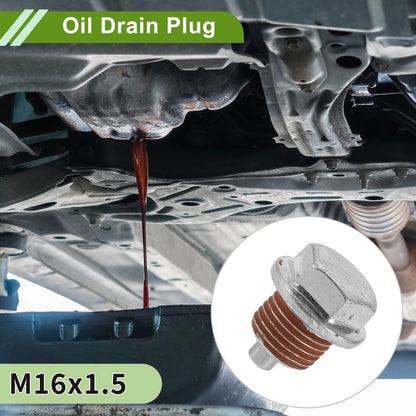 2 x M16x1.5 Copper Oil Drain Plug with Gasket for Car Motorcycle