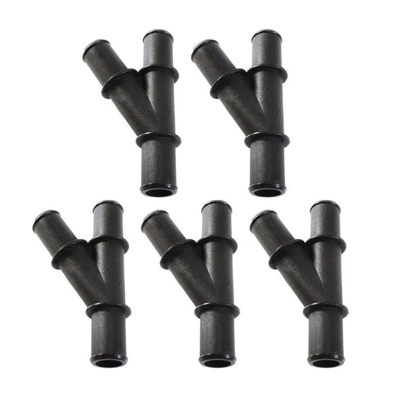 5pcs 20mm Y Heater 3 Way Water Hose Pipe Fitting Barb Connector