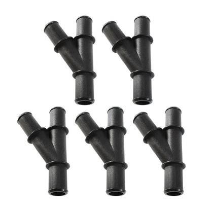 5pcs 20mm Y Heater 3 Way Water Hose Pipe Fitting Barb Connector