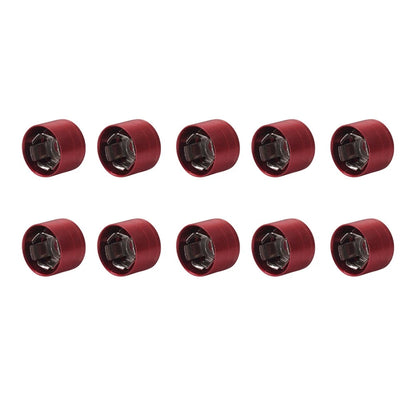 10 x Engine Cover Bolts Screw Caps CNC for Harley Twin Cam Dyna Softail Red