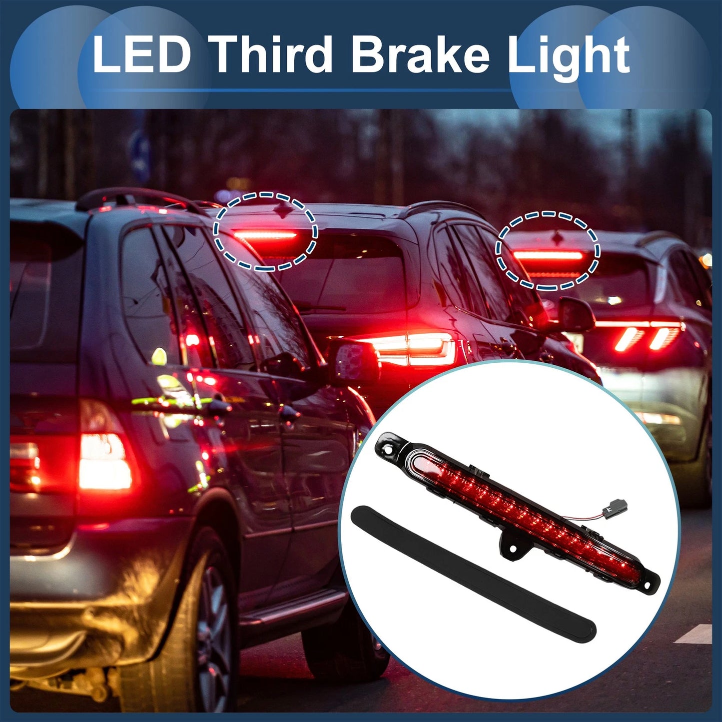 LED Third Brake Light for Ford Mustang (2010-2014) Black Housing