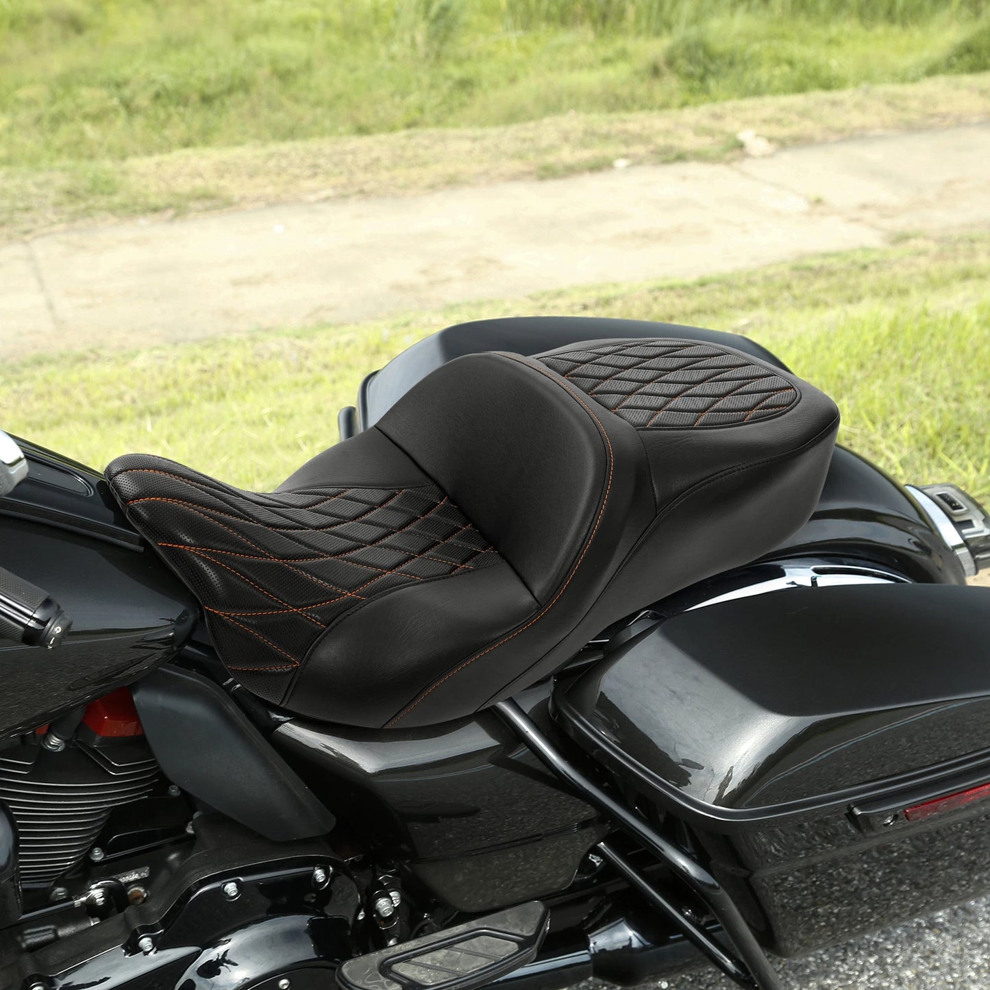 Rider Passenger Pillion Seat for Harley Touring CVO Street Road Glide (09-23)