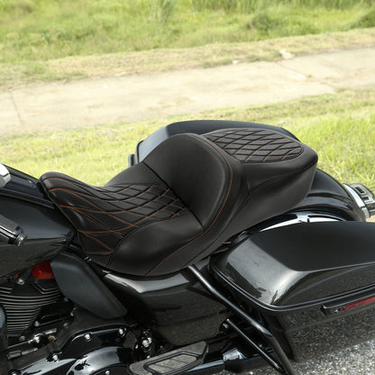 Rider Passenger Pillion Seat for Harley Touring CVO Street Road Glide (09-23)