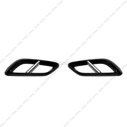 Gloss Black Rear Exhaust Tip Cover for Mercedes E-Class AMG-Line Sedan