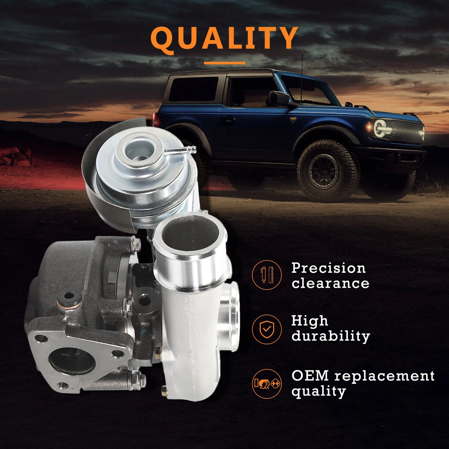 Turbocharger for Hyundai Santa Fe 2.2 CRDi D4EB (2006-2012)