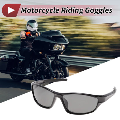 Goggles Motorcycle Riding Grey Lens Black Frame Tri-acetel Cellulose 1 Pcs