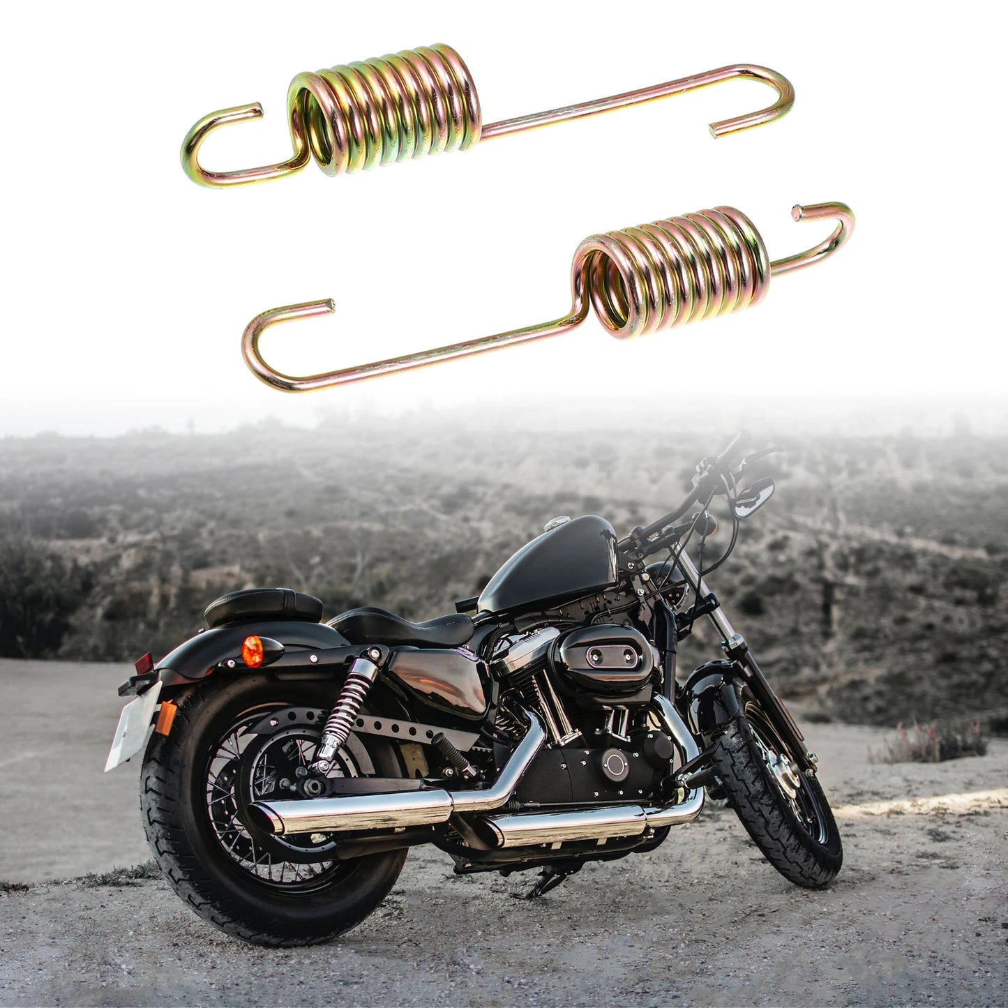 8cm Gold Tone Motorcycle Brake Pedal Return Springs for Suzuki
