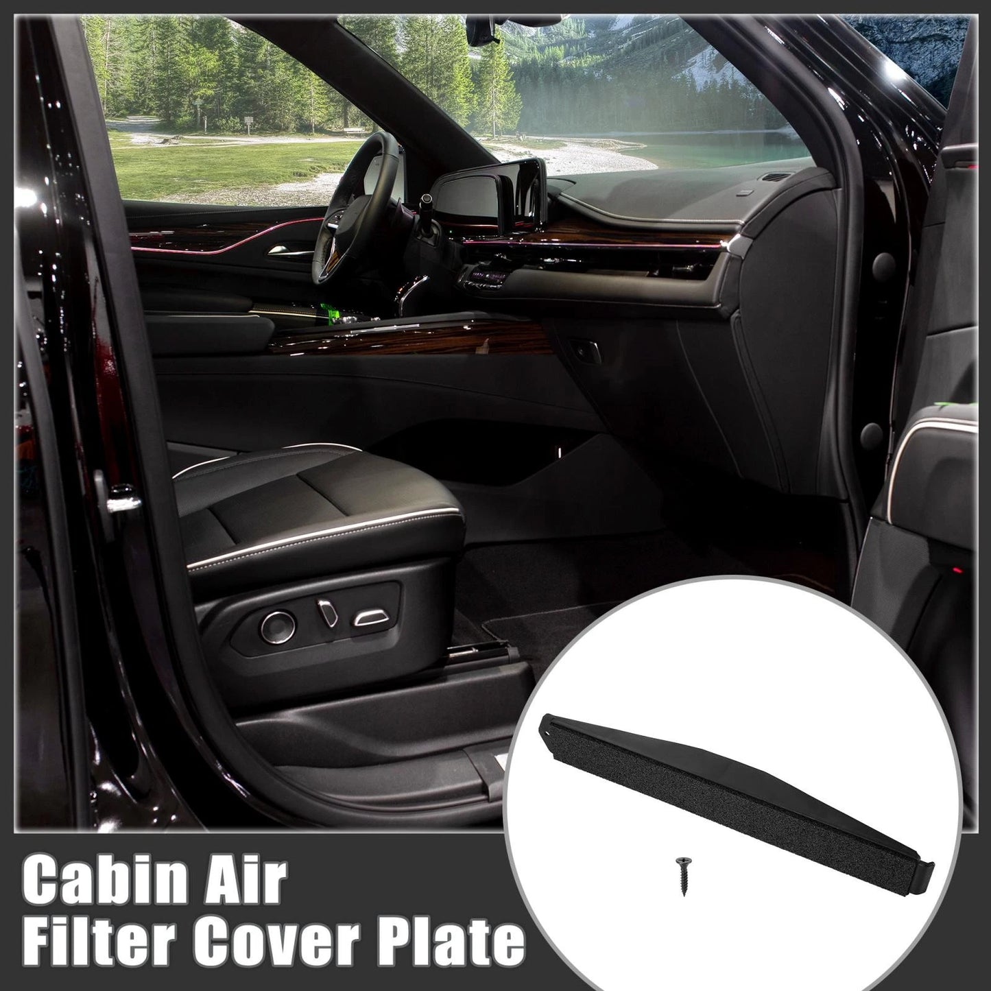 Small Cabin Air Filter Cover Plate for Chevy Silverado