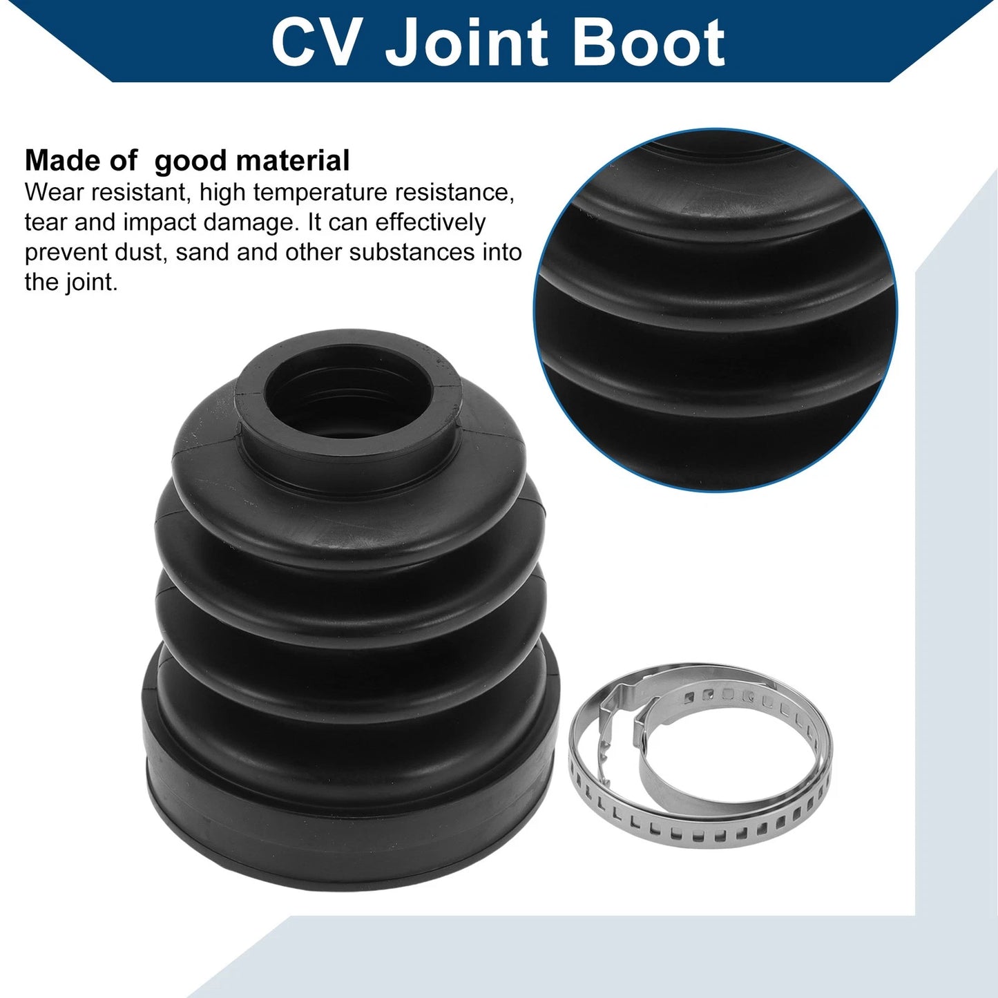 Inner CV Joint Boot Kit with Clamps for Peugeot 206 (2002-2020)
