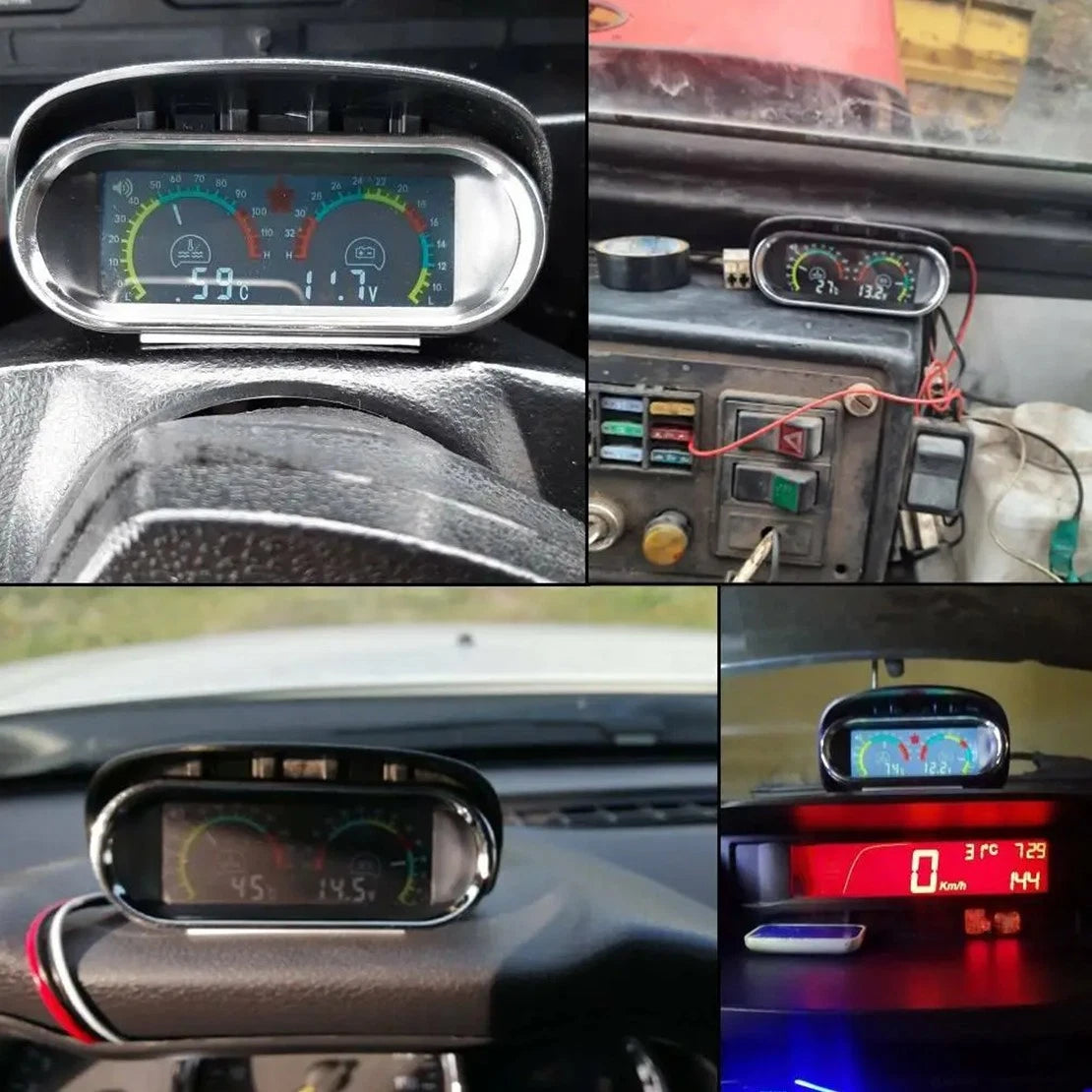 Digital Water Temperature Gauge LCD Display for Car SUV Truck Van Boat